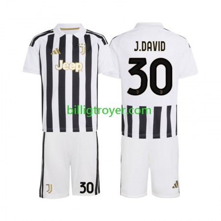 Billige Fotballdrakter Juventus Jonathan David 30 Barn Hjemmedraktsett 2026/27 Kortermet